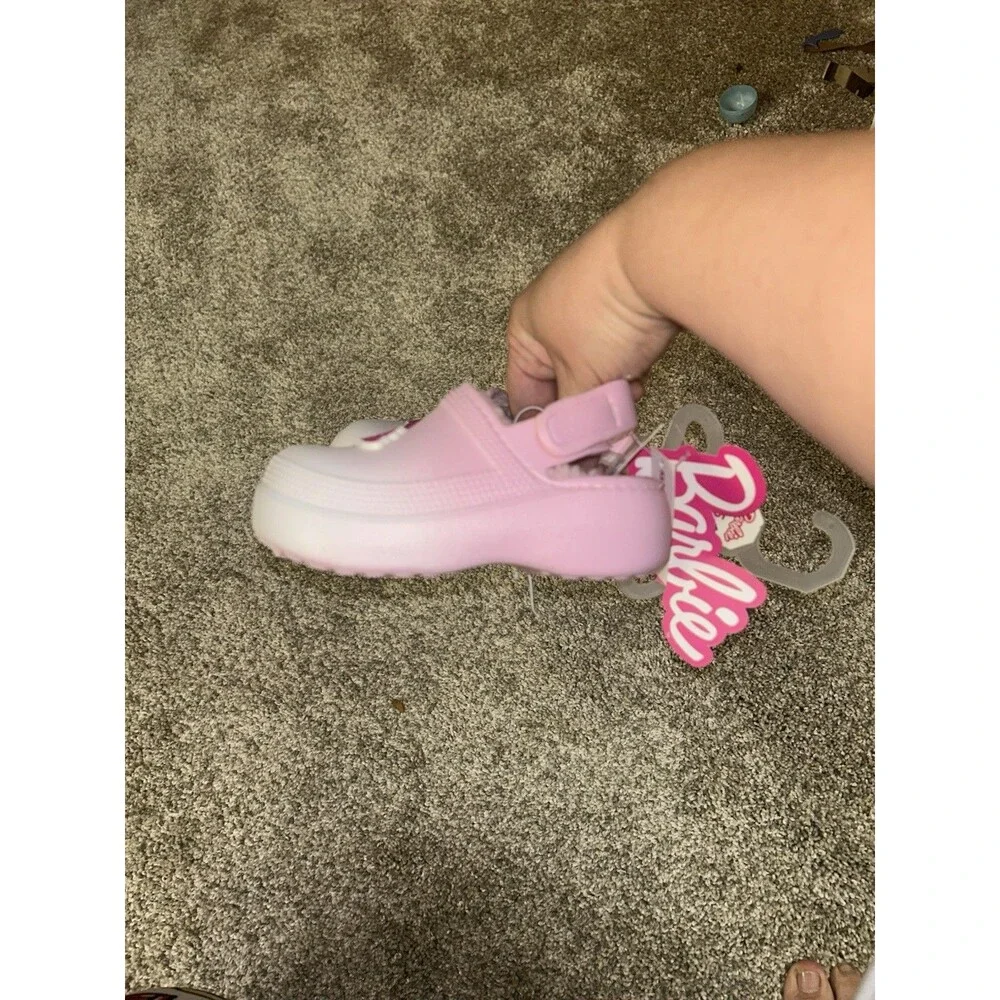 Barbie‎ Little Girls Toddler Size 4 Crocs Clog Sandals